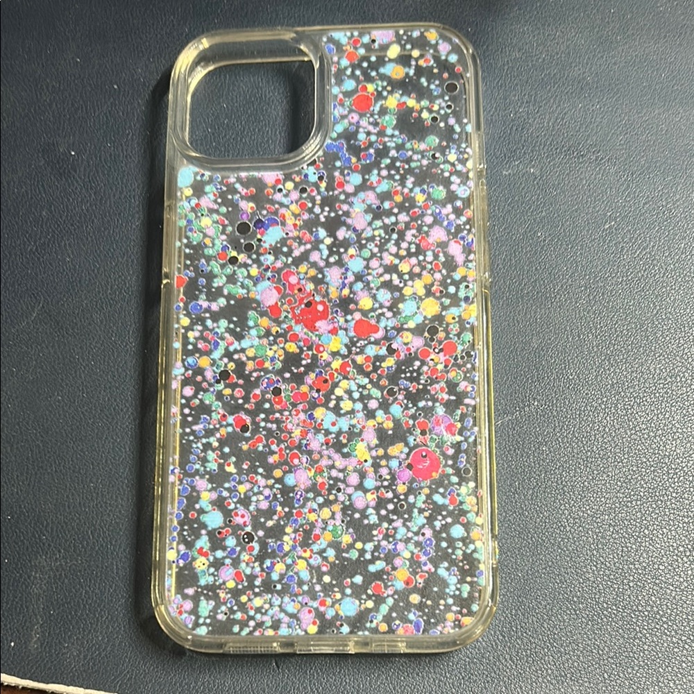 Red and Pink Glittery iPhone Case with Protective Trim